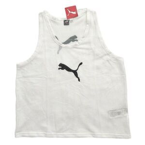 Puma White Mesh Tank Top Training Vest Bib Black Puma Logo Men’s Size Medium